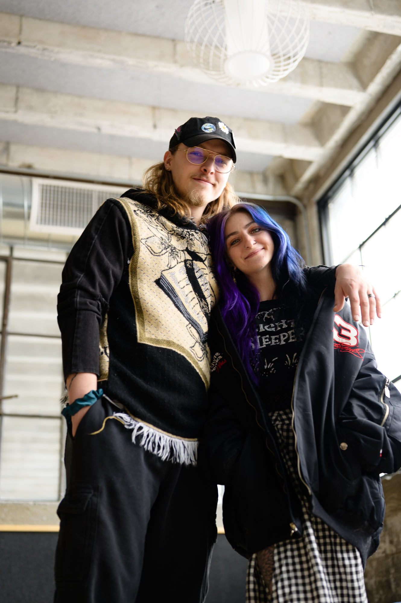 Portrait — couple standing together, colour